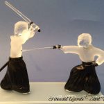 Trophée arts martiaux - Trophée d’art kendo - Création 2019 - Sculptures en verre - Rhénald Lecomte - Art Verrier